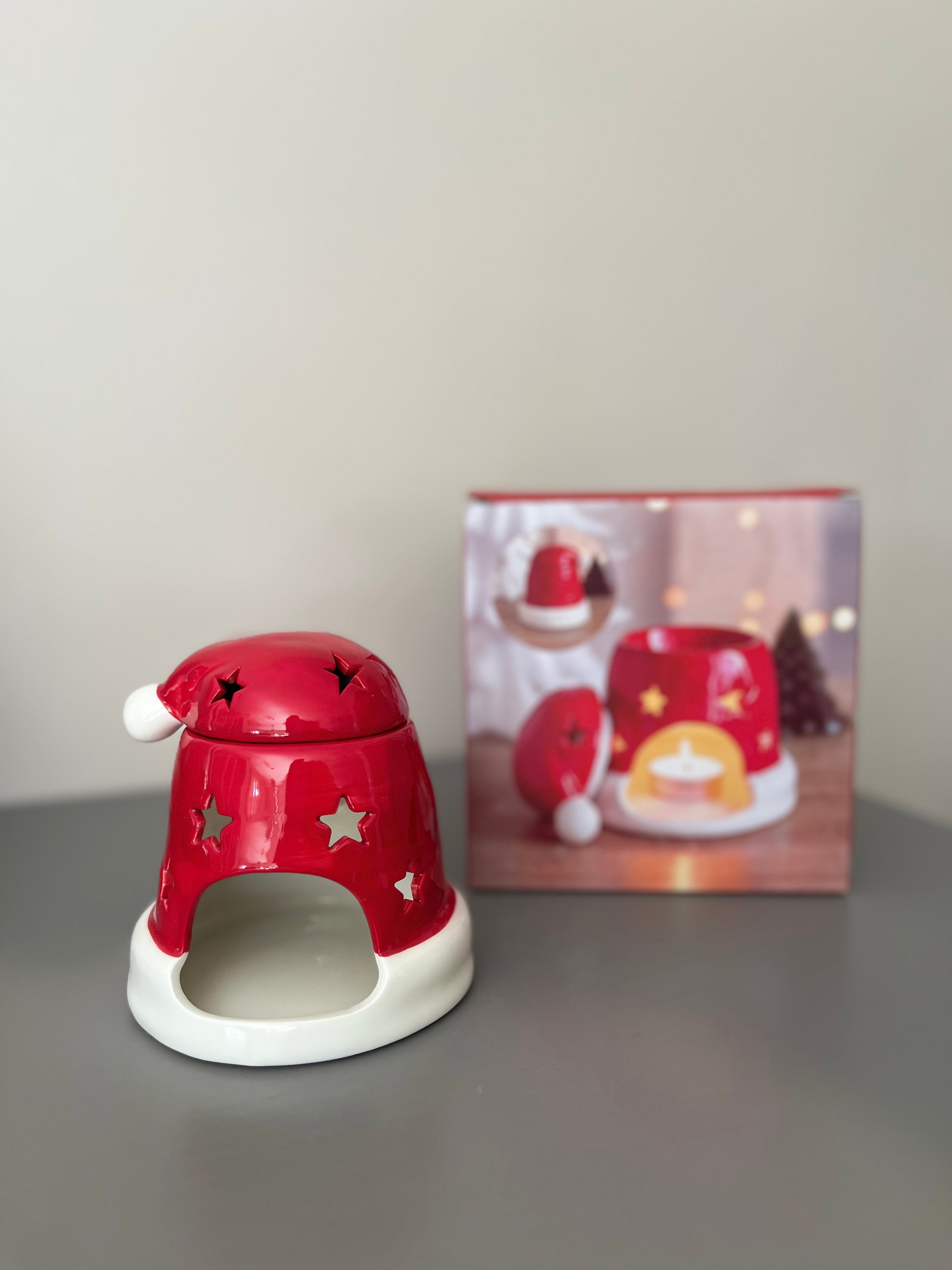 Chauffe-cire chapeau de Noël rouge